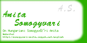 anita somogyvari business card